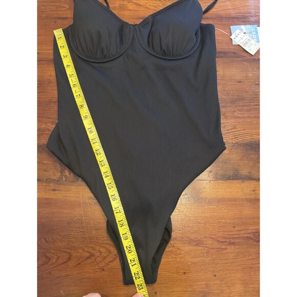 ROXY RIB ROXY LOVE THE MUSE ONE PIECE Black SWIMSUIT SIZE XXL NWT $98 - Picture 7 of 16